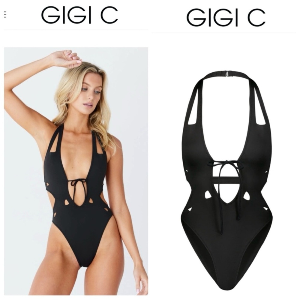 NWT GIGI C Black Charlie One-Piece Swimsuit